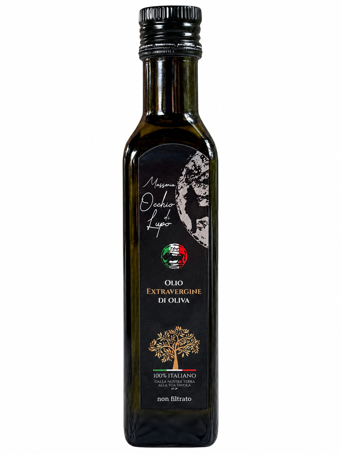 Olio extravergine Di oliva EVO - OCCHIO DI LUPO 100% ITALIANO 250 ml box da 6 bottiglie